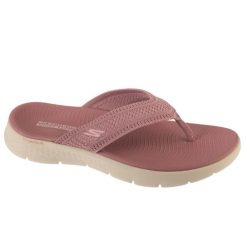 Japonki damskie, Go Walk Flex Sandal - Holly. Fioletowe klapki Skechers, bez wzorów, bez obcasa. Za 189.99 zł.