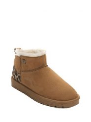 ISLAND BOOT Botki zimowe "Ideh" w kolorze jasnobrązowym rozmiar: 39. Brązowe botki Island Boot, na zimę, z aplikacjami, z materiału, z okrągłym noskiem, bez obcasa, bez zapięcia. Za 163.26 zł.