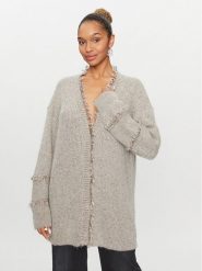 TWINSET Kardigan 232TT3231 Szary Loose Fit. Szare kardigany Twinset, l, bez wzorów, z wiskozy. Za 989.99 zł.