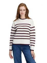 BETTY & CO Sweter w kolorze biało-bordowym rozmiar: 42. Białe swetry Betty & Co, bez wzorów, bez ramiączek. Za 159.95 zł.