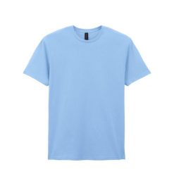 Bawełniana Koszulka Unisex Dla Dorosłych W Miękkim Stylu. Niebieskie bluzki GILDAN, xl, bez wzorów, z bawełny, sportowe, bez kołnierzyka, bez ramiączek. Za 48.99 zł.