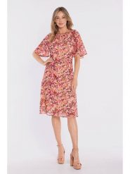 Stylove Sukienka w kolorze jasnoróżowo-różowo-pomarańczowym rozmiar: S. Różowe sukienki Stylove, na co dzień, s, bez wzorów, z tkaniny, bez kołnierzyka, bez ramiączek, midi, proste. Za 264.99 zł.