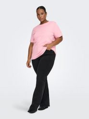 ONLY Carmakoma Koszulka "Carma" w kolorze jasnoróżowym rozmiar: XL-54. Różowe bluzki Only Carmakoma, xl, bez wzorów, z bawełny, bez kołnierzyka, bez ramiączek. Za 60.99 zł.