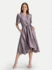 Swing Sukienka koktajlowa 5AJ04000 Fioletowy Regular Fit. Fioletowe sukienki Swing, bez wzorów, z syntetyku, wizytowe, bez kołnierzyka, bez ramiączek. Za 879.99 zł.