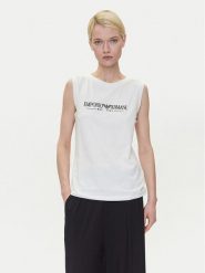 Emporio Armani Underwear Top EW000410 AF10881 U1131 Biały Regular Fit. Białe topy Emporio Armani Underwear, xs, bez wzorów, z bawełny, bez kołnierzyka, bez ramiączek. Za 159.99 zł.