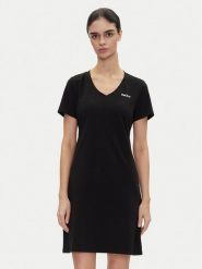 DKNY Sport Sukienka codzienna DP5D4902 Czarny Regular Fit. Czarne sukienki DKNY Sport, na co dzień, m, bez wzorów, z bawełny, sportowe, bez kołnierzyka, bez ramiączek, proste. Za 149.99 zł.