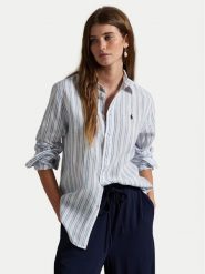 Polo Ralph Lauren Koszula 211970691007 Błękitny Classic Fit. Niebieskie koszule Polo Ralph Lauren, s, bez wzorów, ze lnu, bez kołnierzyka, bez ramiączek. Za 589.99 zł.
