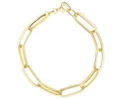 Złota bransoletka - paper clip. Żółte bransoletki Apart, złote. Za 2,479.00 zł.
