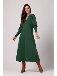 Be Wear Sukienka w kolorze zielonym rozmiar: S. Zielone sukienki Be Wear, s, bez wzorów, bez kołnierzyka, bez ramiączek, maxi, rozkloszowane. Za 162.87 zł.