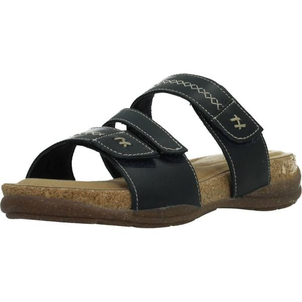 Sandały CLARKS ROSEVILLE BAY Niebieski. Niebieskie sandały Clarks, bez wzorów, ze skóry, bez obcasa, bez zapięcia. Za 173.99 zł.