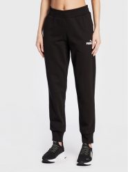 Puma Spodnie dresowe Essenstials 586839 Czarny Regular Fit. Czarne spodnie dresowe Puma, xs, bez wzorów, z bawełny. Za 139.99 zł.