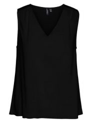 Vero Moda Bluzka w kolorze czarnym rozmiar: M. Czarne bluzki Vero Moda, m, bez wzorów, z wiskozy, bez kołnierzyka, bez ramiączek. Za 69.91 zł.