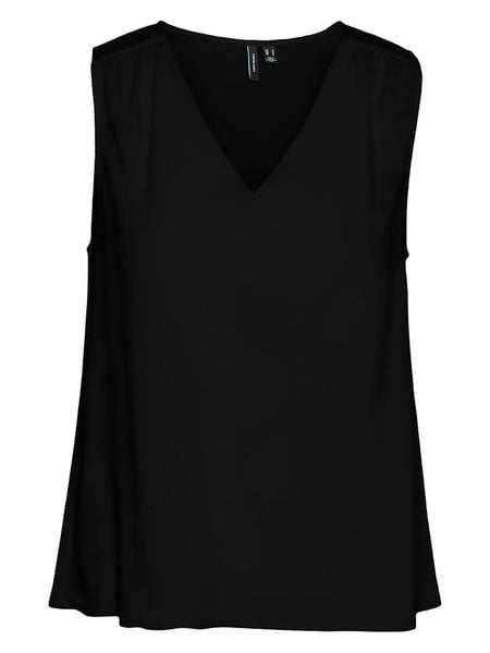 Vero Moda Bluzka w kolorze czarnym rozmiar: M. Czarne bluzki Vero Moda, m, bez wzorów, z wiskozy, bez kołnierzyka, bez ramiączek. Za 65.69 zł.