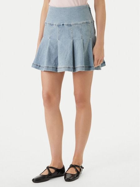 Morgan Spódnica jeansowa 261-JTALA Niebieski Regular Fit. Niebieskie spódnice Morgan, bez wzorów, z bawełny. Za 159.99 zł.