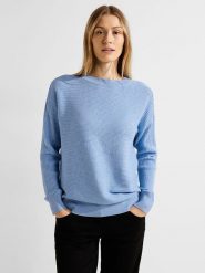 Cecil Sweter w kolorze niebieskim rozmiar: L. Niebieskie swetry Cecil, l, bez wzorów, bez ramiączek. Za 131.43 zł.