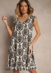 Czarna Boho Sukienka z Bawełny na Ramiączkach Ozdobiona Falbanką Testalaya. Czarne sukienki Renee, na co dzień, na lato, l, bez wzorów, z bawełny, boho, bez kołnierzyka, bez ramiączek, midi. Za 34.99 zł.