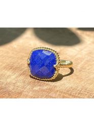 Taboo Pozłacany pierścionek z lapis lazuli rozmiar: 54. Żółte pierścionki Taboo, z lazurytem, pozłacane. Za 131.43 zł.