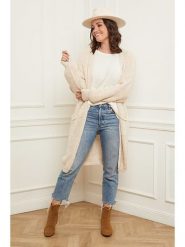 Curvy Lady Kardigan w kolorze kremowym rozmiar: 40/42. Brązowe kardigany Curvy Lady, bez wzorów. Za 199.45 zł.