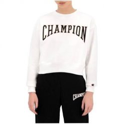 Bluza sportowa damska Champion Collegiate Logo Blend Cropped. Białe bluzy Champion, s, bez wzorów, bez kaptura. Za 237.00 zł.