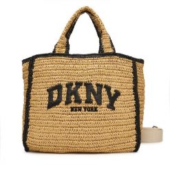 Torebka DKNY. Brązowe torebki klasyczne DKNY, bez wzorów, bez dodatków. Za 699.99 zł.