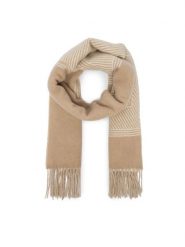 BOSS Szal Vianna 50533865 Kremowy. Białe rękawiczki Boss, bez wzorów, z wełny. Za 449.99 zł.