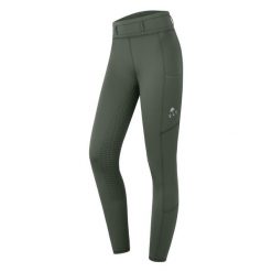 Damskie legginsy jeździeckie z pełną przyczepnością ELT Ella. Zielone legginsy ELT, bez wzorów, z elastanu. Za 306.75 zł.