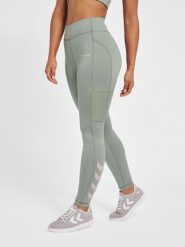 Damskie legginsy mid-rise Hummel MT Chipo. Zielone legginsy Hummel, xs, bez wzorów, z elastanu. Za 159.00 zł.