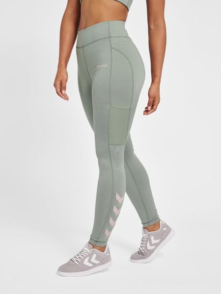 Damskie legginsy mid-rise Hummel MT Chipo. Szare legginsy Hummel, xs, bez wzorów, z elastanu. Za 140.55 zł.