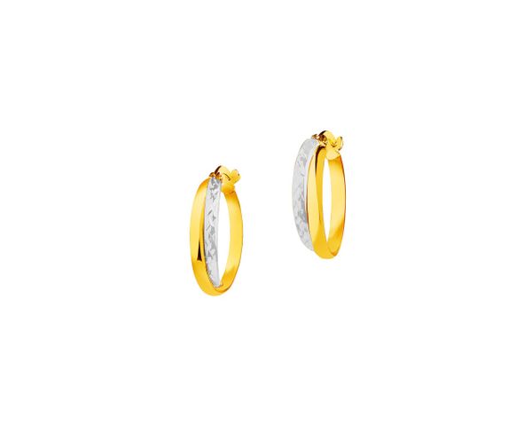 Złote kolczyki - koła, 17 mm. Żółte kolczyki Apart, złote. Za 1,449.00 zł.