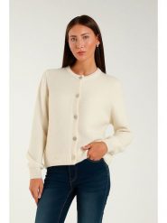 Tamba Kardigan w kolorze kremowym rozmiar: 36/38. Brązowe kardigany Tamba, bez wzorów, z wełny. Za 154.07 zł.