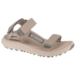 Sandały Columbia Konos Globetrot Sandal 2126911027 szare. Szare sandały bez wzorów, z gumy, bez obcasa, bez zapięcia. Za 331.70 zł.