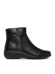 Clara Barson Botki CEO-LM3C9626-01 Czarny. Czarne botki Clara Barson, bez wzorów, z materiału, bez obcasa, na płaskiej podeszwie, bez zapięcia. Za 139.99 zł.