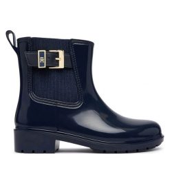 Kalosze Tommy Hilfiger. Niebieskie kalosze TOMMY HILFIGER, bez wzorów. Za 409.99 zł.