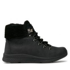 Trzewiki Big Star Shoes. Czarne botki BIG STAR SHOES, bez wzorów, bez obcasa, na płaskiej podeszwie, bez zapięcia. Za 279.99 zł.