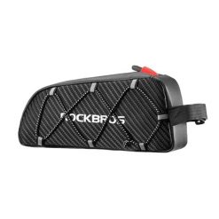 Torba na ramę 1L z breloczkiem - Czarna. Czarne torby na ramię ROCKBROS, bez wzorów, z materiału, biznesowe, bez dodatków. Za 151.60 zł.