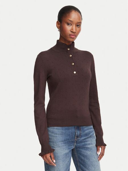 Marella Sweter Onde 2625366101 Brązowy ciemny Regular Fit. Brązowe swetry Marella, l, bez wzorów, z wiskozy, bez ramiączek. Za 554.99 zł.