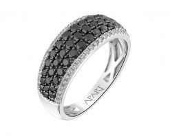 Pierścionek z białego złota z brylantami - 0,91 ct - próba 585. Białe pierścionki Apart, z brylantem, złote. Za 6,590.00 zł.