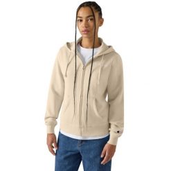 Bluza damska Champion Full Zip Hoodie Sweatshirt. Brązowe bluzy Champion, s, bez wzorów, z bawełny. Za 205.99 zł.
