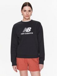New Balance Bluza Essentials Stacked Logo WT31532 Czarny Relaxed Fit. Czarne bluzy New Balance, xl, bez wzorów, z syntetyku, bez kaptura. Za 139.99 zł.