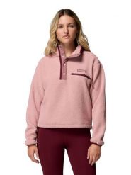 Columbia Bluza polarowa "Helvetia II" w kolorze jasnoróżowym rozmiar: L. Różowe bluzy Columbia, l, bez wzorów, z polaru, bez kaptura. Za 144.24 zł.