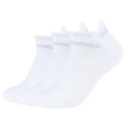 Skarpetki sportowe dla dorosłych 3PPK Bamboo Mesh Sneaker Socks. Białe skarpety Skechers, bez wzorów, z elastanu. Za 54.99 zł.