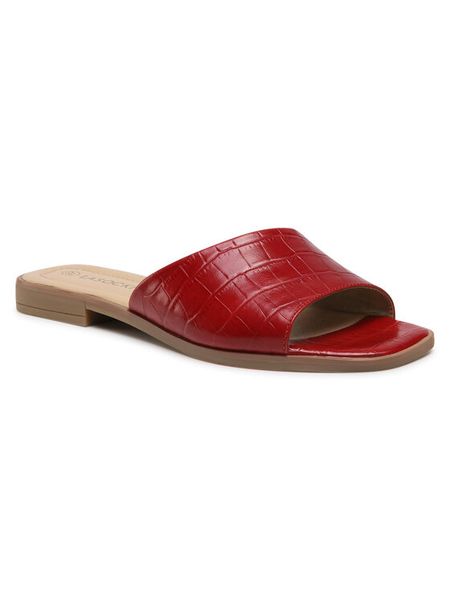 Lasocki Klapki WI16-MENA-01 Czerwony. Czerwone klapki Lasocki, bez wzorów, ze skóry, bez obcasa. Za 57.99 zł.