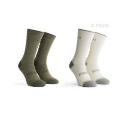 Skarpetki zimowe unisex Rogelli Merino z owczej wełny 2-pack. Brązowe skarpety Rogelli, bez wzorów, z wełny. Za 76.00 zł.