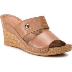Klapki LASOCKI ARC-1838-07. Niebieskie klapki Lasocki, bez wzorów, ze skóry, bez obcasa. Za 119.99 zł.