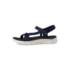 Sandały Go Walk Flex Sandal - Sublime Rozmiar 38 - 141451-NVY Niebieski. Niebieskie sandały Skechers, bez wzorów, z tkaniny, eleganckie, bez obcasa, bez zapięcia. Za 268.00 zł.
