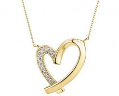 Złoty naszyjnik z cyrkoniami - serce. Żółte naszyjniki Apart, z cyrkonią, złote. Za 2,199.00 zł.
