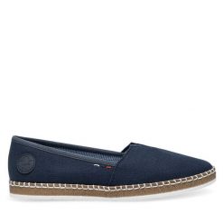 Espadryle Rieker. Niebieskie espadryle Rieker, bez wzorów, bez obcasa, bez zapięcia. Za 269.99 zł.