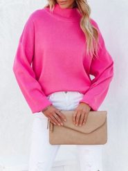 LA Angels Sweter w kolorze różowym rozmiar: S. Różowe swetry LA Angels, s, bez wzorów, bez ramiączek. Za 169.45 zł.