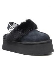 Ugg Kapcie W Funkette 1113474 Czarny. Czarne obuwie domowe UGG, bez wzorów, ze skóry, bez zapięcia. Za 559.00 zł.