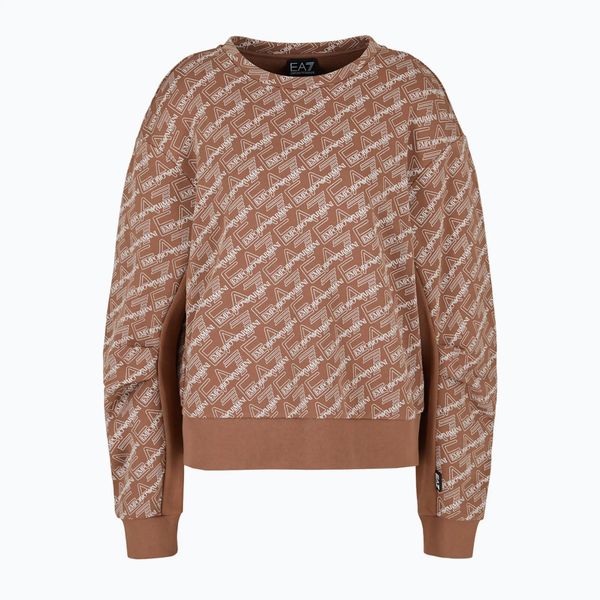 Bluza damska EA7 Emporio Armani Train Graphics Series T-Top. Brązowe bluzy EA7 Emporio Armani, l, bez wzorów, z bawełny, bez kaptura. Za 499.99 zł.